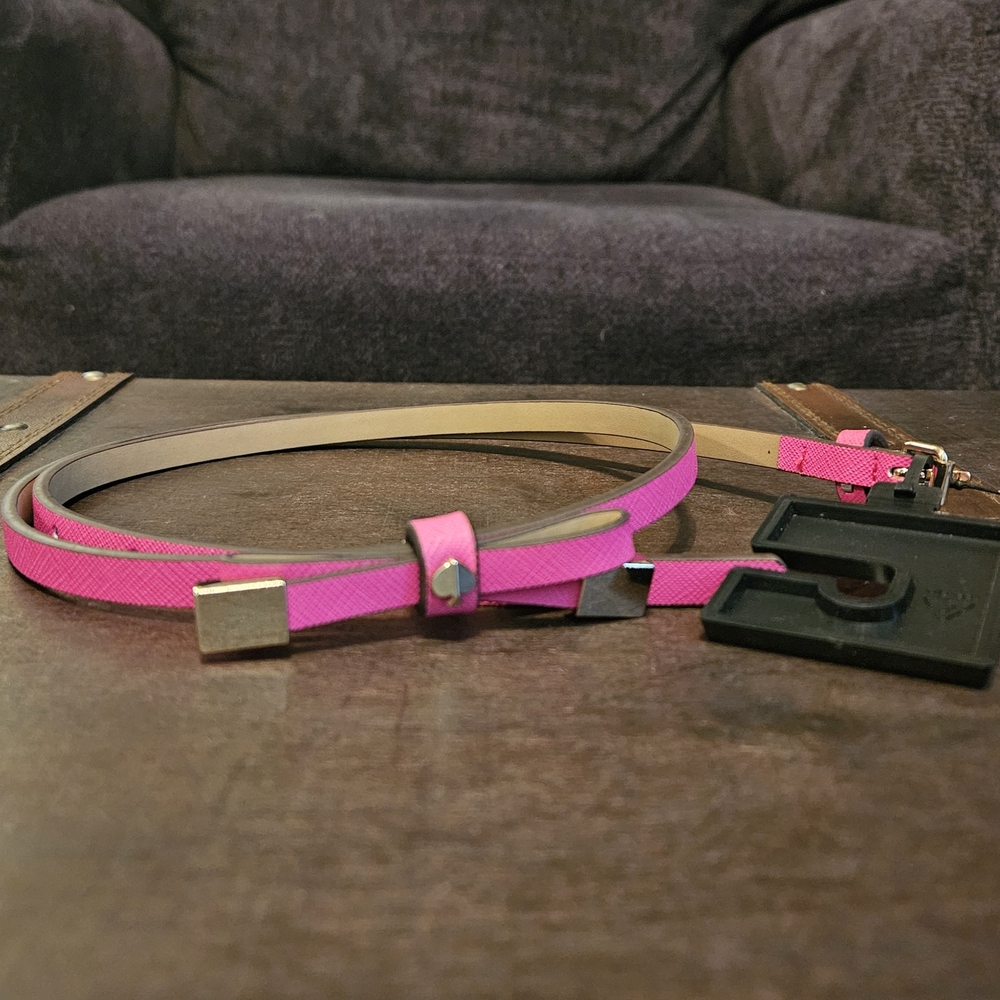 Kate Spade Pink and Gold Bow Belt - Picture 3 of 7